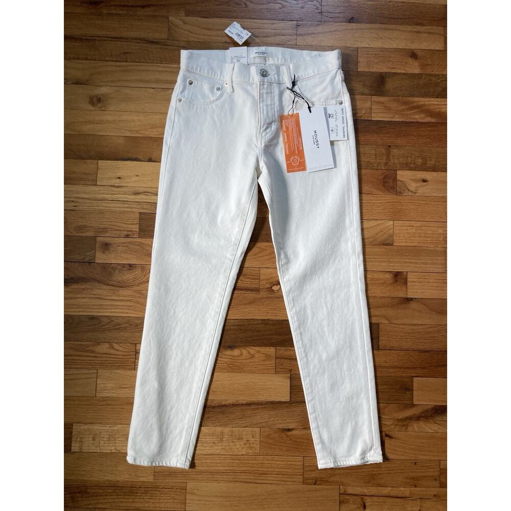 Moussy Vintage Oakhaven White Skinny Premium Japanese Denim Jeans Size 25 NWT